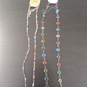 Beautiful rainbow color necklace bundle NWT